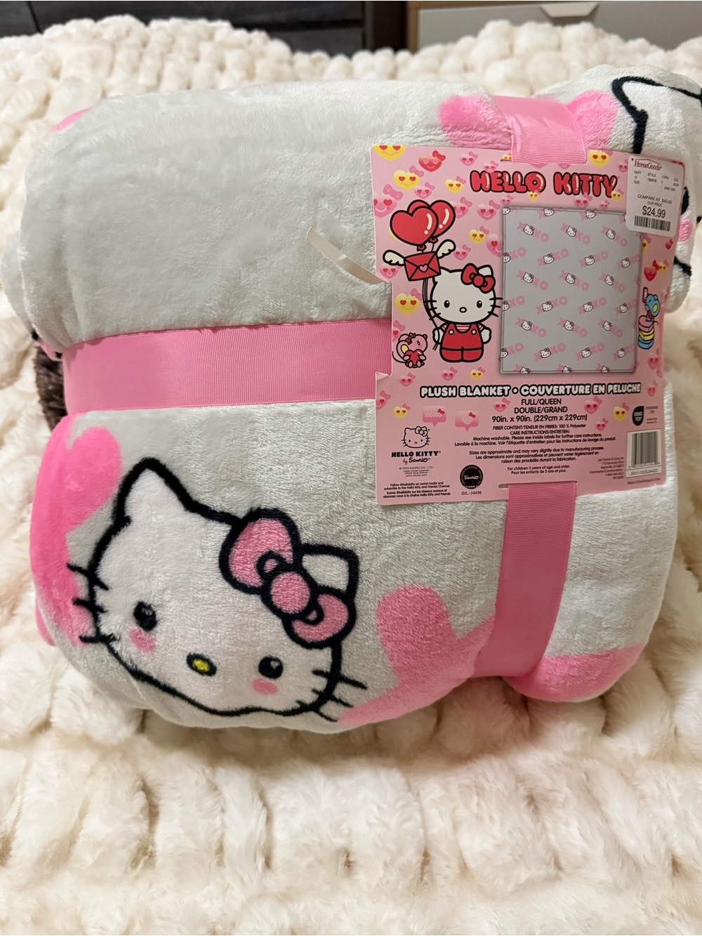Hello Kitty Full/Queen Blanket